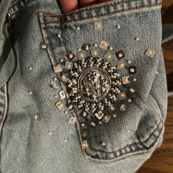 Hand Made Jean backpack - Picture 2 of 9